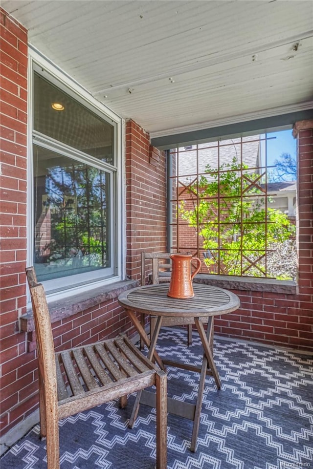 view of sunroom
