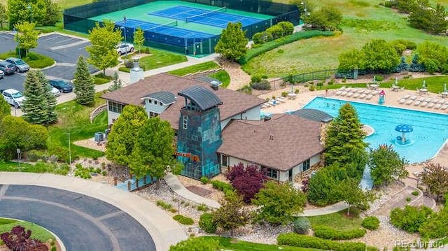 26741 E Arbor Dr, Aurora, CO 80016 - aerial view of a pool