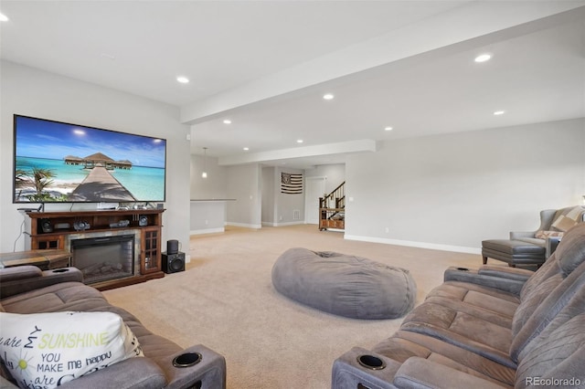 view of carpeted living room