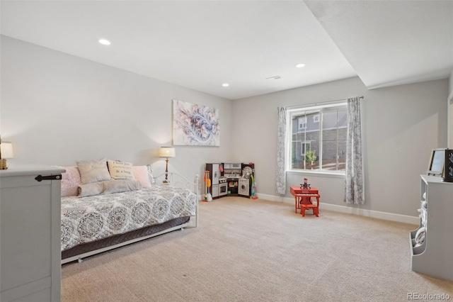 view of carpeted bedroom