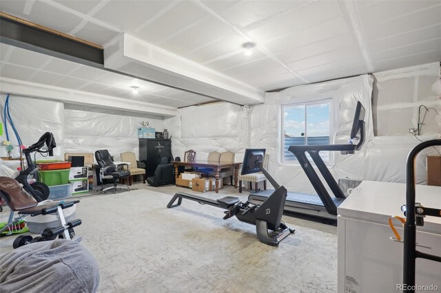 view of workout area