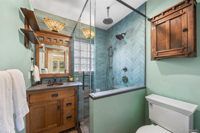 1601 Albion St, Denver, CO 80220 - full bath featuring a shower stall, toilet, and vanity