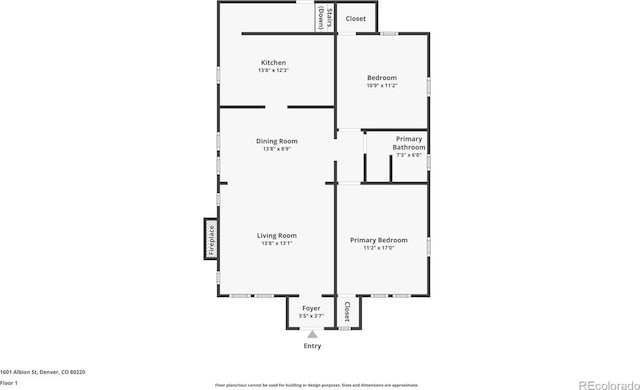 1601 Albion St, Denver, CO 80220 - property floor plan