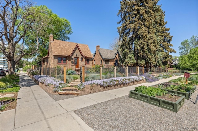 1601 Albion St, Denver, CO 80220 - view of property's community with a fenced front yard and a garden