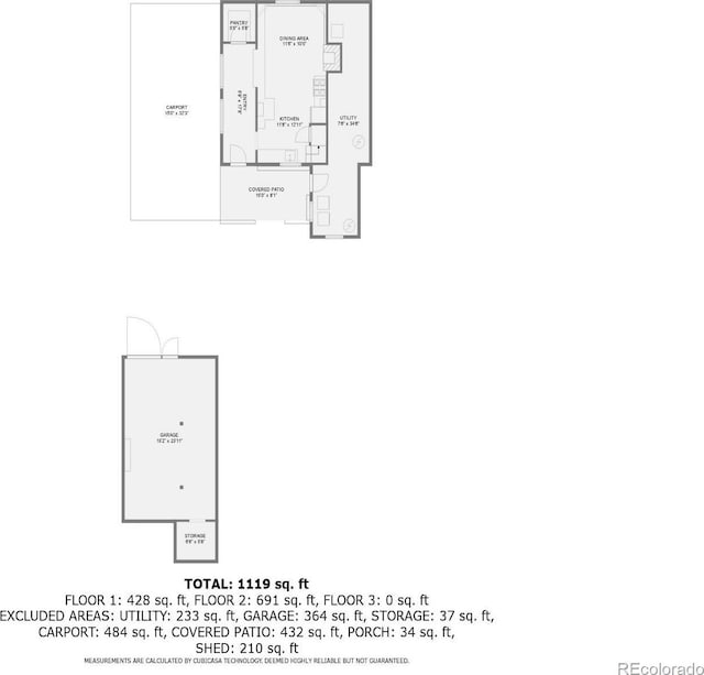 6837 S Brook Forest Rd, Evergreen, CO 80439 - floor plan / room layout