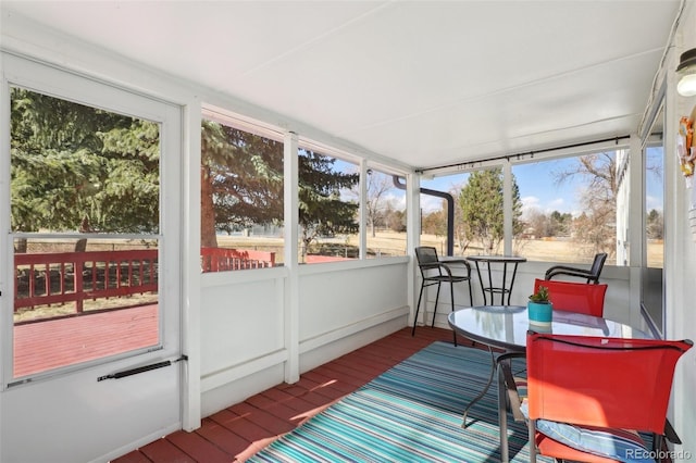 view of sunroom / solarium