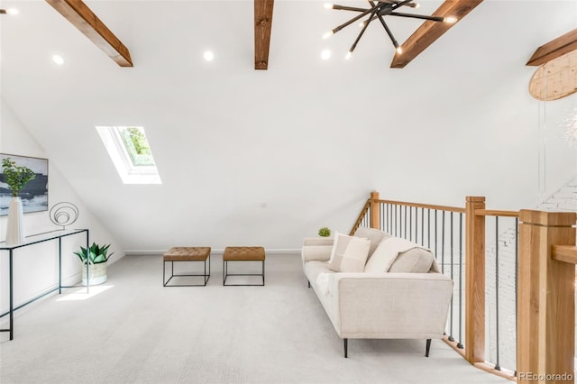 230 E Ellsworth Ave, Denver, CO 80209 - sitting room featuring carpet, a skylight, and recessed lighting