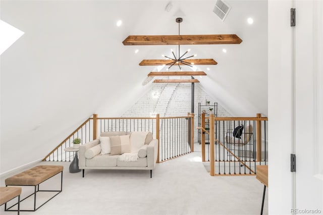 230 E Ellsworth Ave, Denver, CO 80209 - sitting room with an upstairs landing, carpet flooring, and recessed lighting