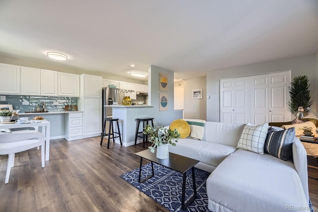 937 N Clarkson St Unit 405, Denver, CO 80218 - living area with dark wood finished floors
