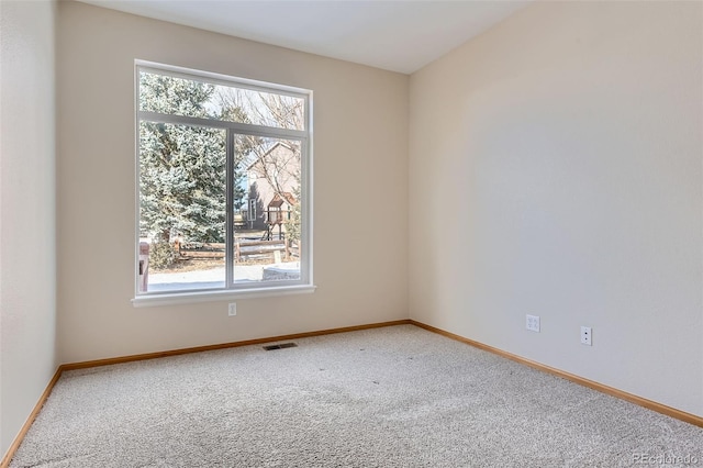 view of carpeted empty room