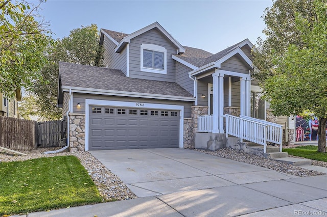 view of front of home featuring covered porch