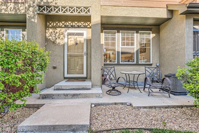 property entrance with central AC