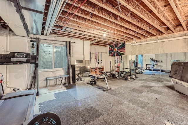 view of workout area