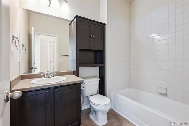 16285 W 62nd Ln Unit C, Arvada, CO 80403 - full bathroom featuring vanity, tile patterned flooring, and bathing tub / shower combination