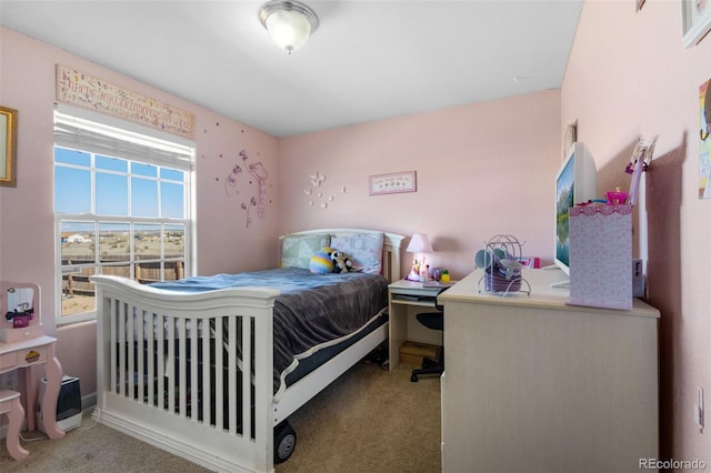 view of carpeted bedroom