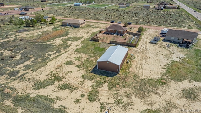 aerial view with a rural view