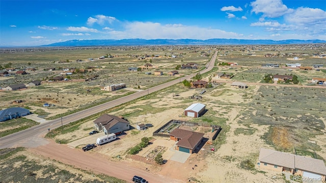 aerial view featuring a mountain view