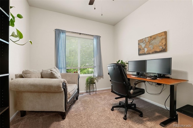 1836 Taos St, Brighton, CO 80603 - carpeted office featuring a ceiling fan and baseboards
