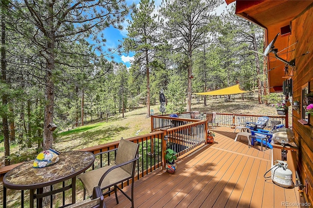 view of wooden deck