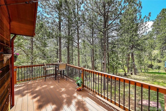 view of wooden deck