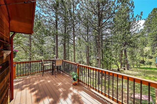 view of wooden deck