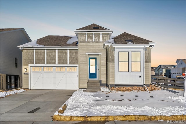 front facade featuring a garage