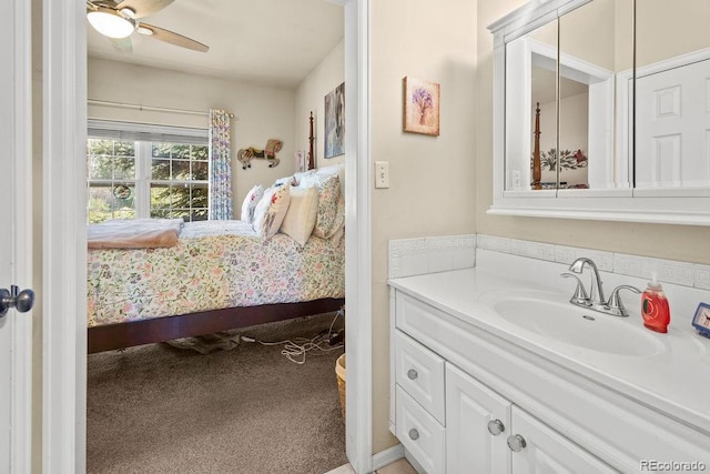 1060 Alta Vista Dr, Craig, CO 81625 - bathroom with ensuite bath, vanity, and ceiling fan