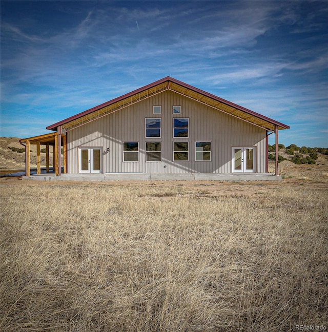 exterior space with french doors