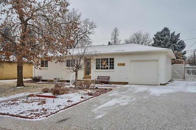 ranch-style house with a garage