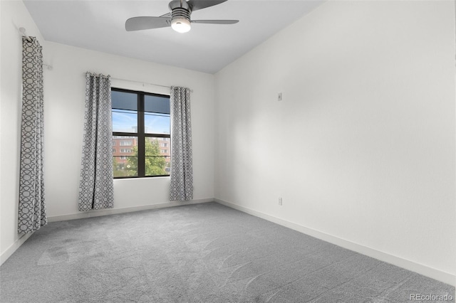 7700 E 29th Ave Unit 304, Denver, CO 80238 - carpeted spare room featuring ceiling fan and baseboards