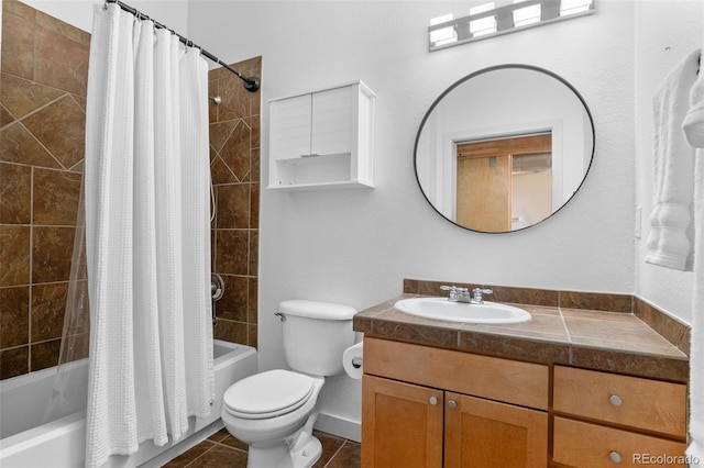 7700 E 29th Ave Unit 304, Denver, CO 80238 - bathroom with vanity, shower / tub combo, and tile patterned floors