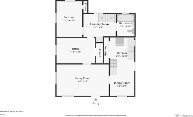 1340 Iola St, Aurora, CO 80010 - view of room layout