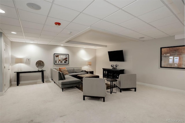 2 Adams St Unit 809, Denver, CO 80206 - living room with carpet floors and a drop ceiling