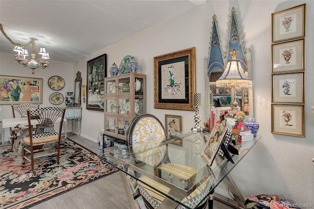 2 Adams St Unit 809, Denver, CO 80206 - dining room with a chandelier and wood finished floors