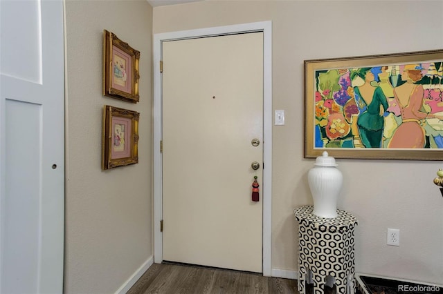 2 Adams St Unit 809, Denver, CO 80206 - entrance foyer with wood finished floors and baseboards