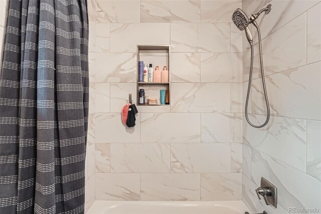 28669 Mountain View Rd, Conifer, CO 80433 - bathroom with shower / tub combo