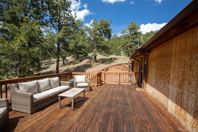 deck featuring an outdoor hangout area