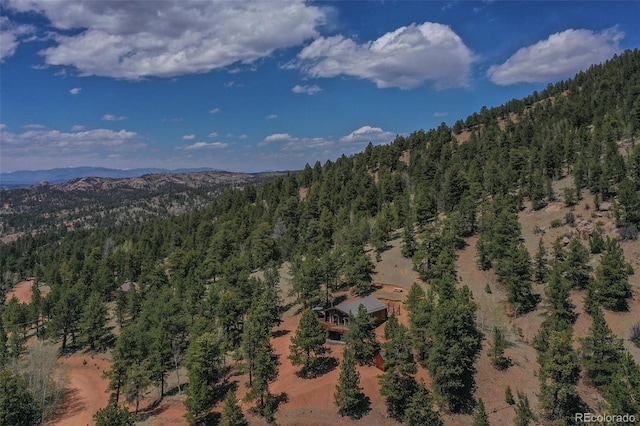 bird's eye view featuring a mountain view