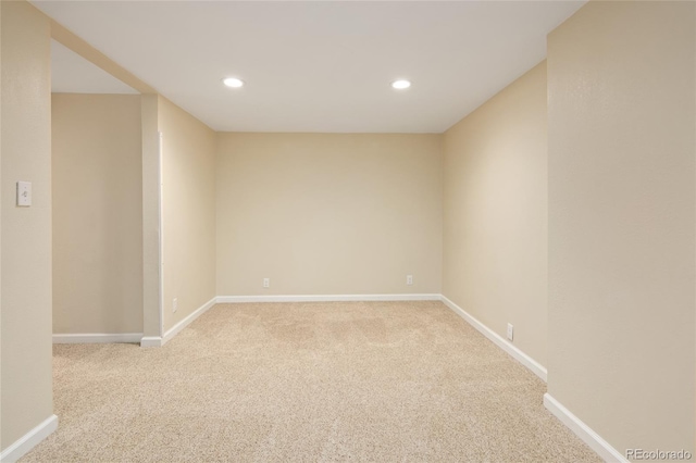 745 S Glencoe St, Denver, CO 80246 - spare room featuring light colored carpet and recessed lighting