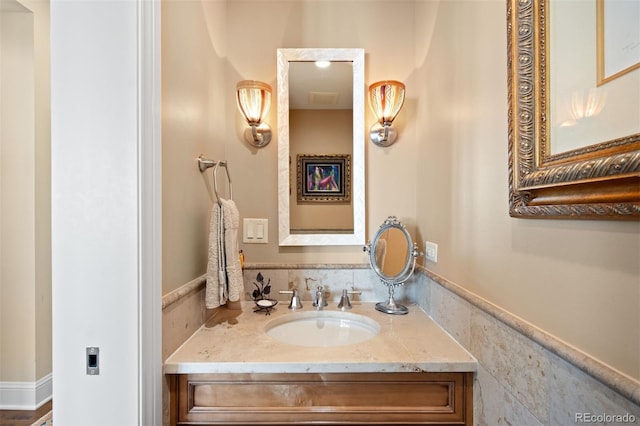 bathroom featuring vanity