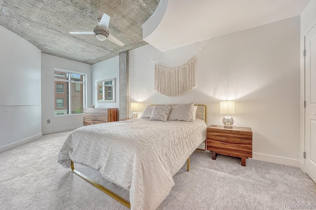 1700 Bassett St Unit 101, Denver, CO 80202 - carpeted bedroom featuring a ceiling fan and baseboards