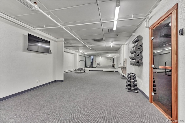 4800 E Hale Pkwy Unit 802N, Denver, CO 80220 - workout room with baseboards and a baseboard heating unit
