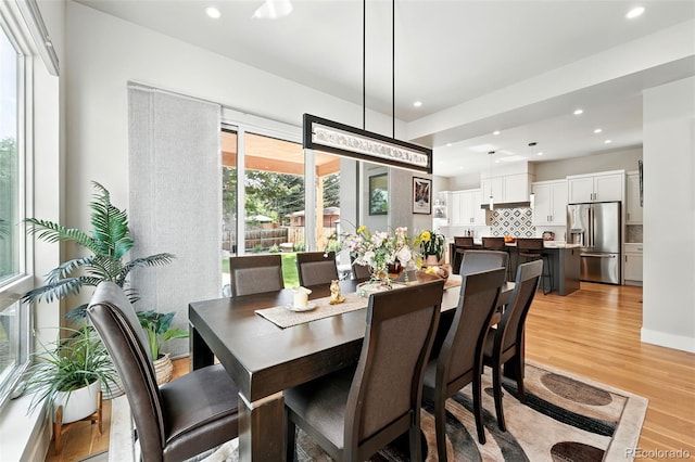 2635 Pierce St, Wheat Ridge, CO 80214 - dining area with light wood finished floors and recessed lighting