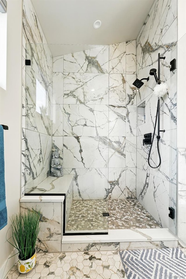 2635 Pierce St, Wheat Ridge, CO 80214 - full bathroom with a marble finish shower