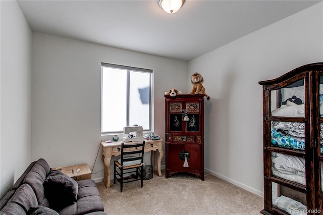 view of carpeted office