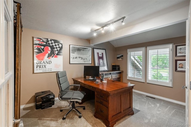 7750 S Glencoe Way, Centennial, CO 80122 - office area with light carpet and a textured ceiling