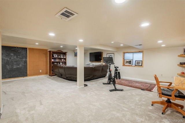 7750 S Glencoe Way, Centennial, CO 80122 - exercise area featuring carpet floors and recessed lighting