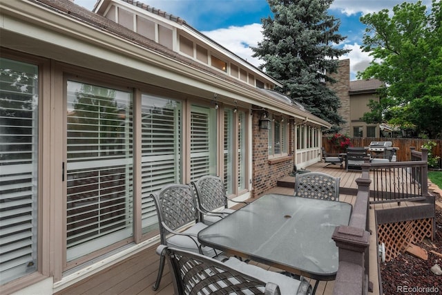 7750 S Glencoe Way, Centennial, CO 80122 - deck with outdoor dining space and area for grilling