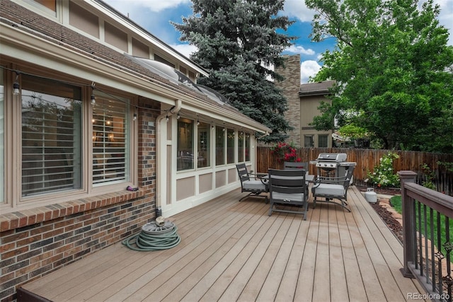 7750 S Glencoe Way, Centennial, CO 80122 - deck featuring outdoor dining area and grilling area