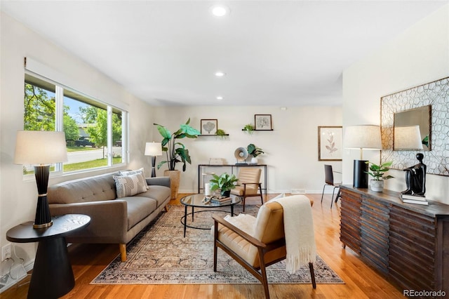 9325 Meade St, Westminster, CO 80031 - living room featuring light wood-style flooring and recessed lighting
